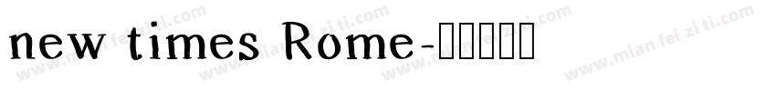 new times Rome字体转换